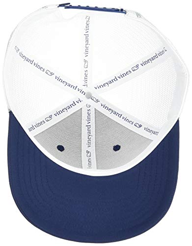 vineyard vines Men's Whale Dot Performance Trucker Hat, Blue Blazer, One Size