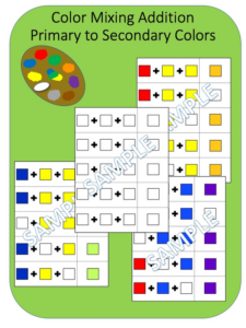 color addition primary to secondary colors