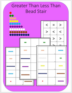 bead stair greater than less than level 1 no numeral