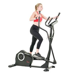 sunny health & fitness programmable cardio elliptical trainer - sf-e3890, black