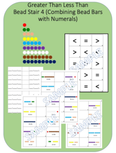 bead stair greater than less than level 4 (combining bars with numerals)