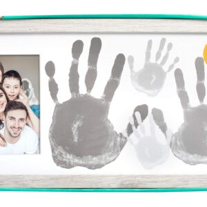 Kate & Milo Rustic Family Handprint Photo Frame, Family Keepsake Frame, DIY Craft for Family Night for Parents and Children, Farmhouse Decor, 6" x 4" Photo Inserts, Distressed Wood