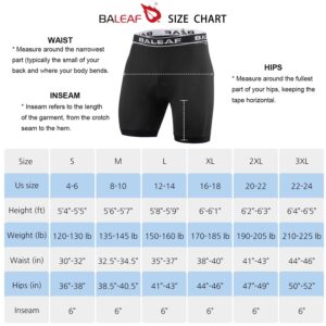 BALEAF Men's Bike Shorts With 4D Padding Cycling Underwear Padded Bicycle MTB Liner Mountain Biking Tights Road Riding Black XL