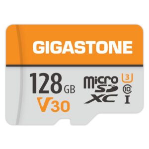 gigastone 128gb micro sd card, 4k video pro, gopro, surveillance, security camera, action camera, drone, 95mb/s microsdxc memory card uhs-i v30 class 10