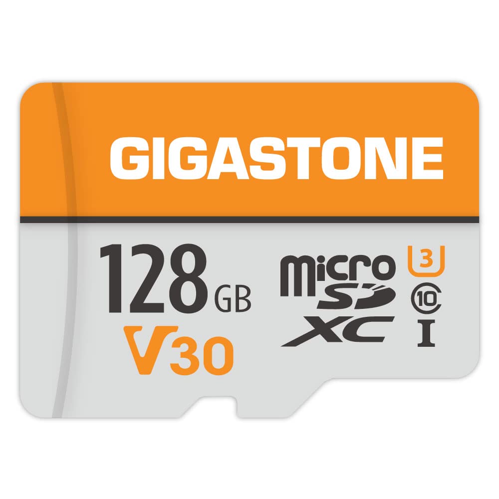 Gigastone 128GB Micro SD Card, 4K Video Pro, GoPro, Surveillance, Security Camera, Action Camera, Drone, 95MB/s MicroSDXC Memory Card UHS-I V30 Class 10