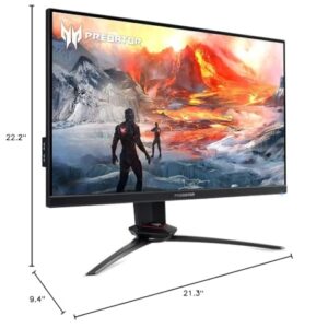 Acer Predator XB253Q Gxbmiiprzx 24.5" FHD (1920 x 1080) IPS NVIDIA G-SYNC Compatible Gaming Monitor, VESA Certified DisplayHDR400, Up to 0.5ms (G to G), 240Hz, 99% sRGB (1 x Display Port & 2 x HDMI)