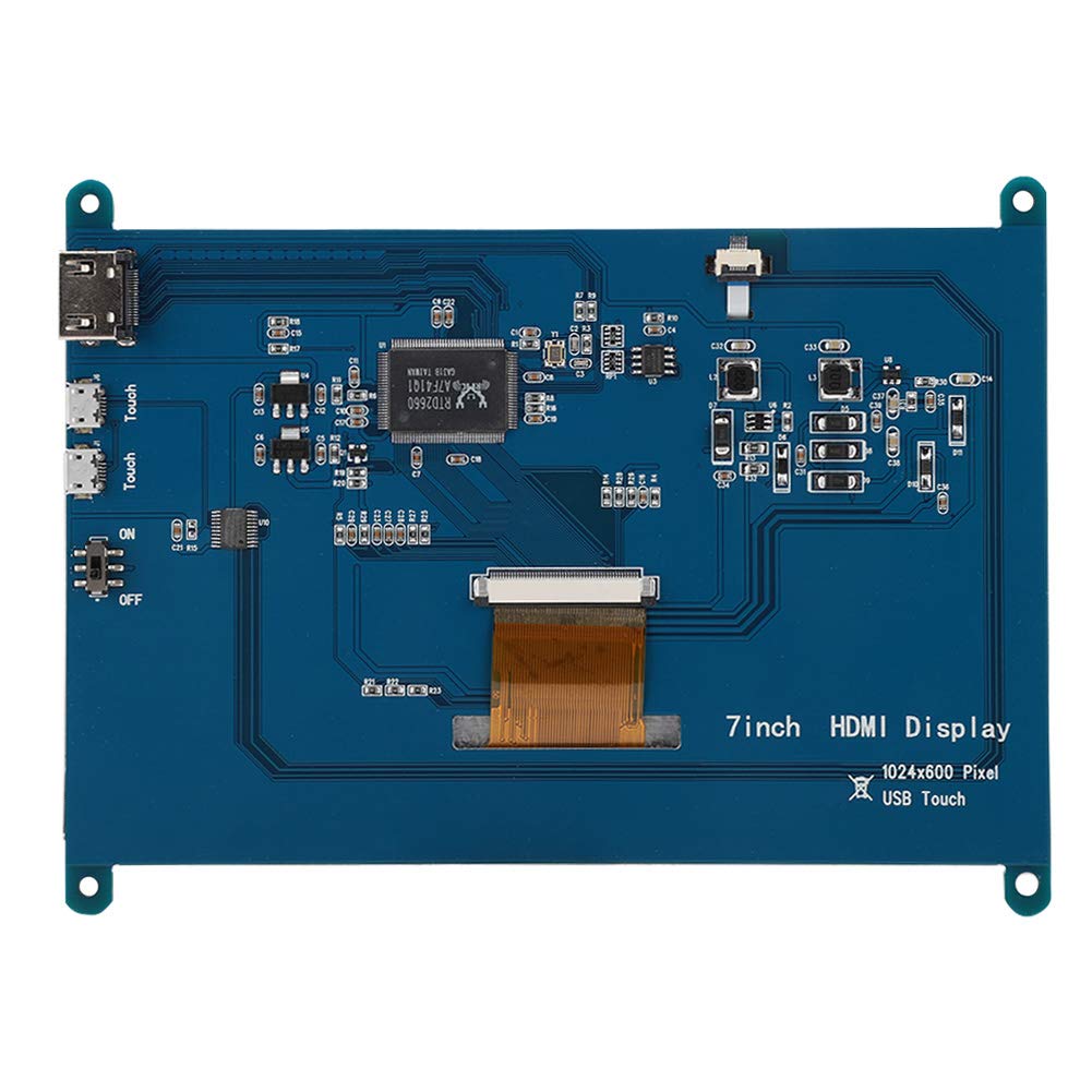 Display Screen for , 7-Inch LCD 1024x600 Ultra Hd Display Screen Capacitive Touch Screen Used As a Computer Monitor, Support for Win7 / Win8 / Win10 System