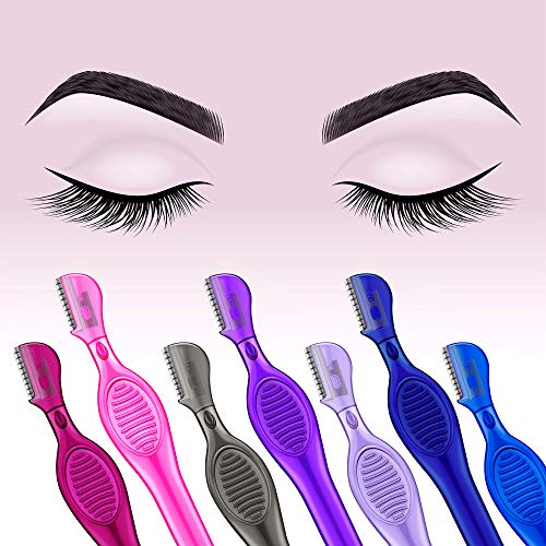 Mudder 28 Pieces Eyebrow Razor Eyebrow Knife Eyebrows Shaper Trimmer Shaver Facial Hair Razor Tool for Christmas Valentine's Day Giving (Assorted Colors)