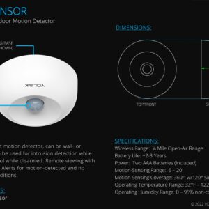 YoLink LoRa 1/4 Wireless Range Smart Motion Sensors, Indoor Motion Detector, Alexa, IFTTT, Home Assistant, Movement Detector App Alerts Remote Monitor, 2 Pack, YoLink Regular Hub Included