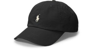 ralph lauren mens polo sports pony logo hat cap (one size, black (white pony))