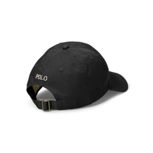 Ralph Lauren Mens Polo Sports Pony Logo Hat Cap (One Size, Black (White Pony))