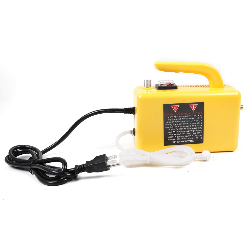 1700W High Temperature Pressurized Steam Cleaner Multi-Purpose Hand-held Portable Steam Cleaning Machine Powerful Steam Tool for Most Floors/Counters//Windows/Autos(110V, Yellow)