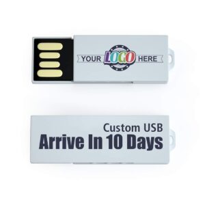 meinami paper clip custom usb flash drive in white logo printed thumb drive mini personalized memory stick 512mb 25 pack