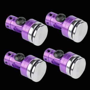 Invisible Body Post Mount, 4Pcs Aluminum Magnetic Invisible Body Post Mount for Scx10 4Wd 1:10 Rc Car Model Body Post Mount (Yellow, Black, Purple) (Purple) Rc Magnet Body Mounts Rc Magnetic Body