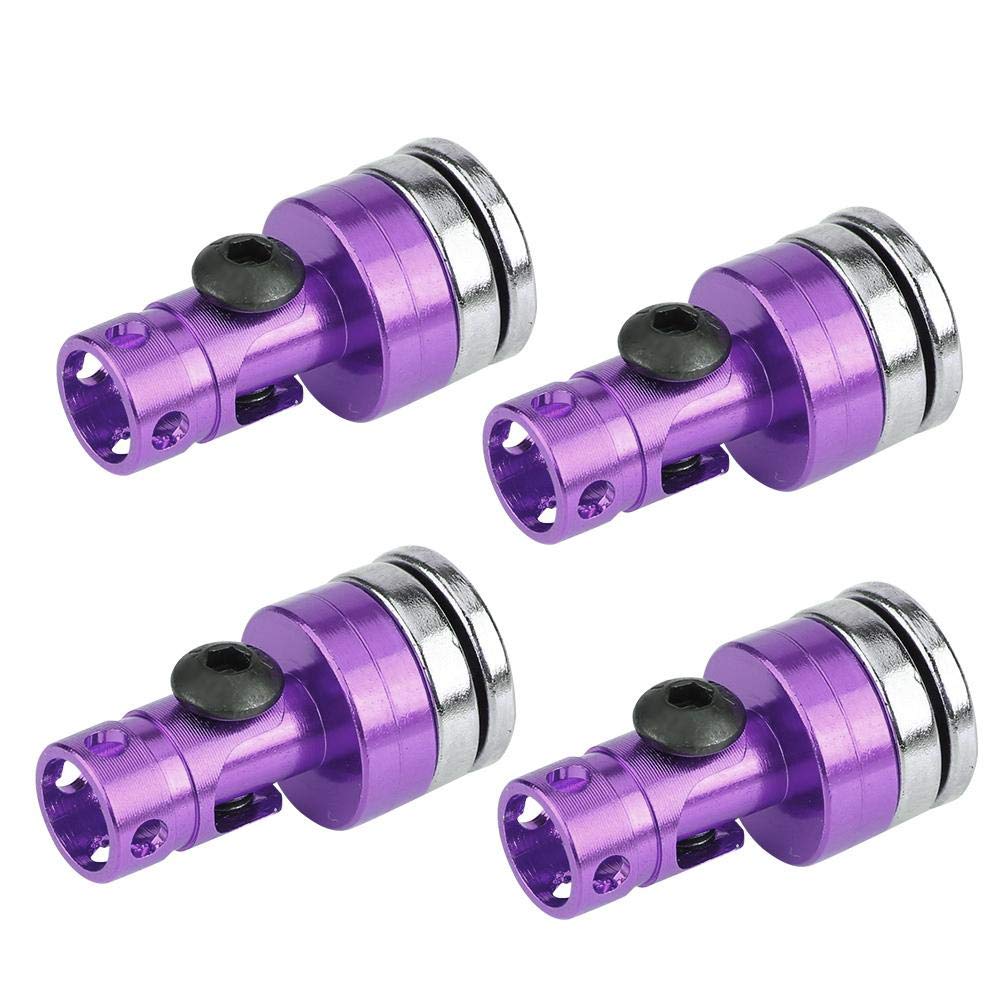 Invisible Body Post Mount, 4Pcs Aluminum Magnetic Invisible Body Post Mount for Scx10 4Wd 1:10 Rc Car Model Body Post Mount (Yellow, Black, Purple) (Purple) Rc Magnet Body Mounts Rc Magnetic Body