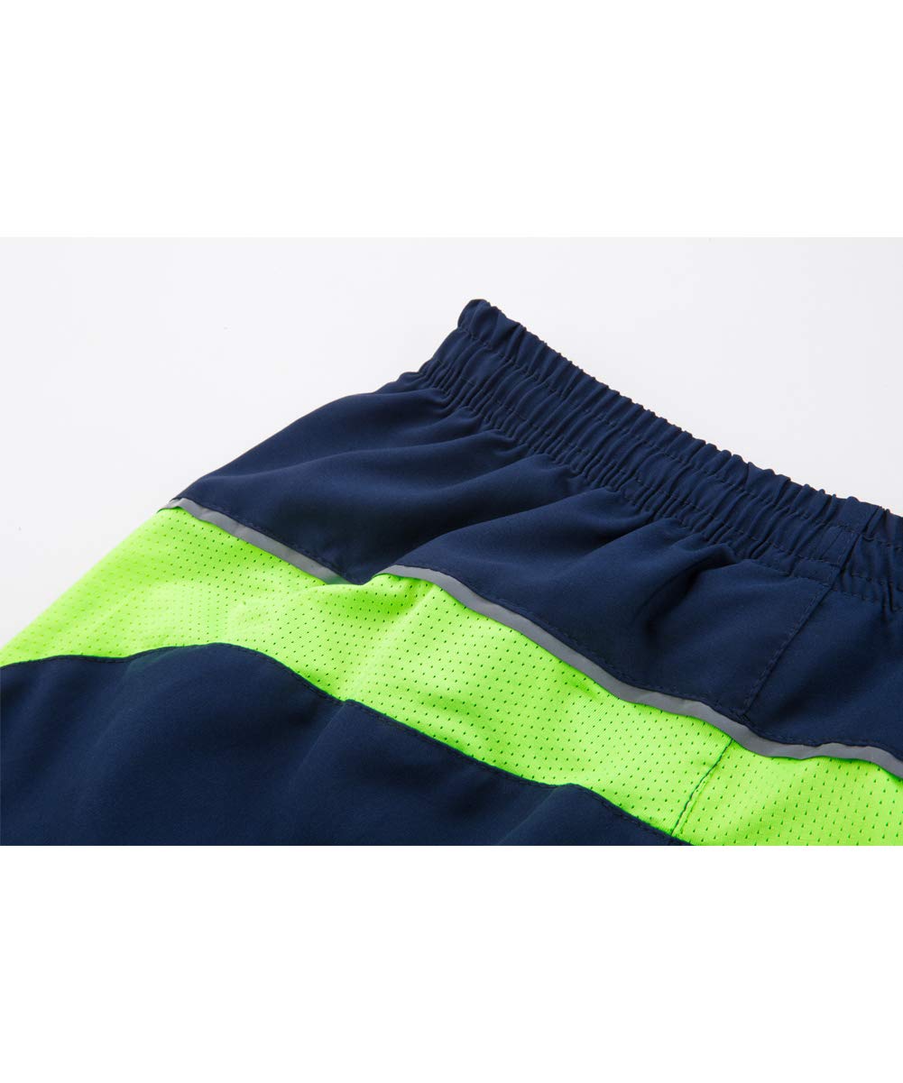 Hiheart Boys 2-Pack Quick Dry Athletic Shorts with Mesh Side Panel Navy Blue 3T