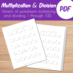 multiplication and division worksheets