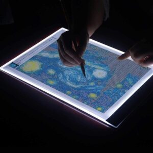 Diamond Painting A4 LED Light Pad Kit, LED Artcraft Tracing Light Table, Tools and Accessories Kit for Full Drill & Partial Drill 5D Diamond Painting