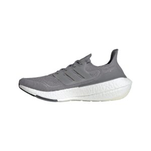 adidas men's ultraboost-21 running shoe, grey/grey/grey, 8