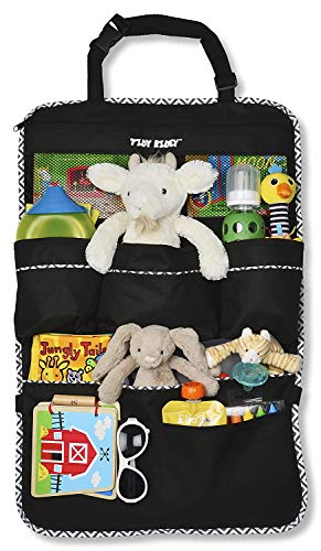 Backseat Organizer, EXTRA LARGE Size, Car Organizer for Kids- #1 Kids Toy Storage- Travel Accessories, Car Seat Protector-Kick Mat, Durable Material (Large)