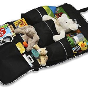 Backseat Organizer, EXTRA LARGE Size, Car Organizer for Kids- #1 Kids Toy Storage- Travel Accessories, Car Seat Protector-Kick Mat, Durable Material (Large)