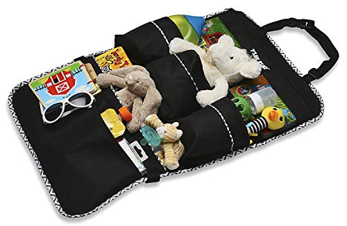 Backseat Organizer, EXTRA LARGE Size, Car Organizer for Kids- #1 Kids Toy Storage- Travel Accessories, Car Seat Protector-Kick Mat, Durable Material (Large)