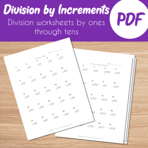 division increments worksheets