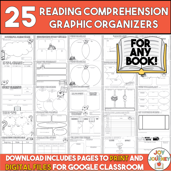 Reading Comprehension Graphic Organizers for Any Book