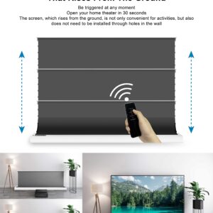 VIVIDSTORM-Projection Screen S PRO 100 inch Motor Rollable Laser TV Tensioned Floor Screen Ambient Light Rejecting Suit for 4k HD Office Movie Cinema Ultra-Short Throw Laser projecror,VWSDSTUST100H