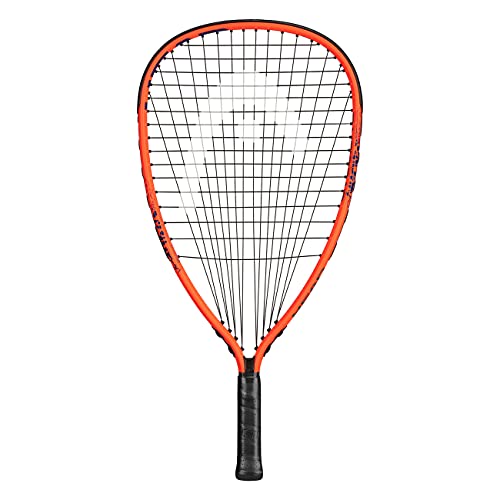 HEAD MX Cyclone 190 Club Racquetball Racket - Pre-Strung Light Balance Racquet,Blue/Orange