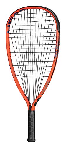 HEAD MX Cyclone 190 Club Racquetball Racket - Pre-Strung Light Balance Racquet,Blue/Orange