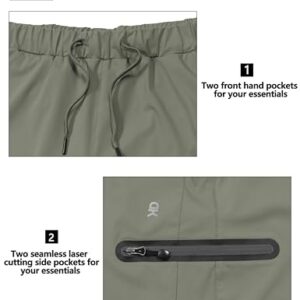 Little Donkey Andy Men’s Ultra-Stretch Quick Dry Lightweight Bermuda Shorts Drawstring Zipper Pocket Hiking Travel Golf Sage S