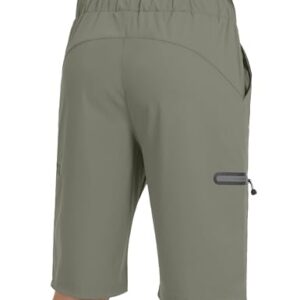 Little Donkey Andy Men’s Ultra-Stretch Quick Dry Lightweight Bermuda Shorts Drawstring Zipper Pocket Hiking Travel Golf Sage S