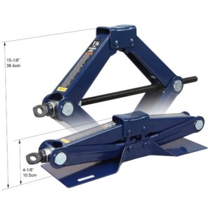 TCE AT10152U Torin Steel Scissor Lift Jack Car Kit, 1.5 Ton (3,000 lb) Capacity, Blue