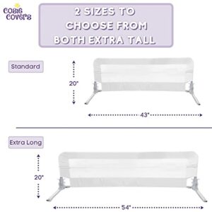 Cosie Covers Bed Rail for Toddlers, Toddler Bed Rail Guard for Kids, Extra Tall, Fits Twin, Full, Queen and King - Extra Long 54" Pink