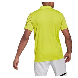 adidas Men's Club Tennis Polo Shirt, Acid Yellow/White, X-Large