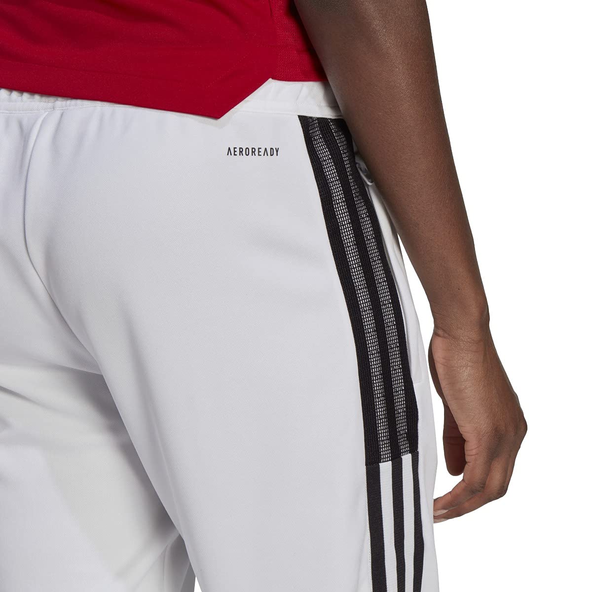 adidas Women's Tiro 21 Track Pants, White/Black, Large