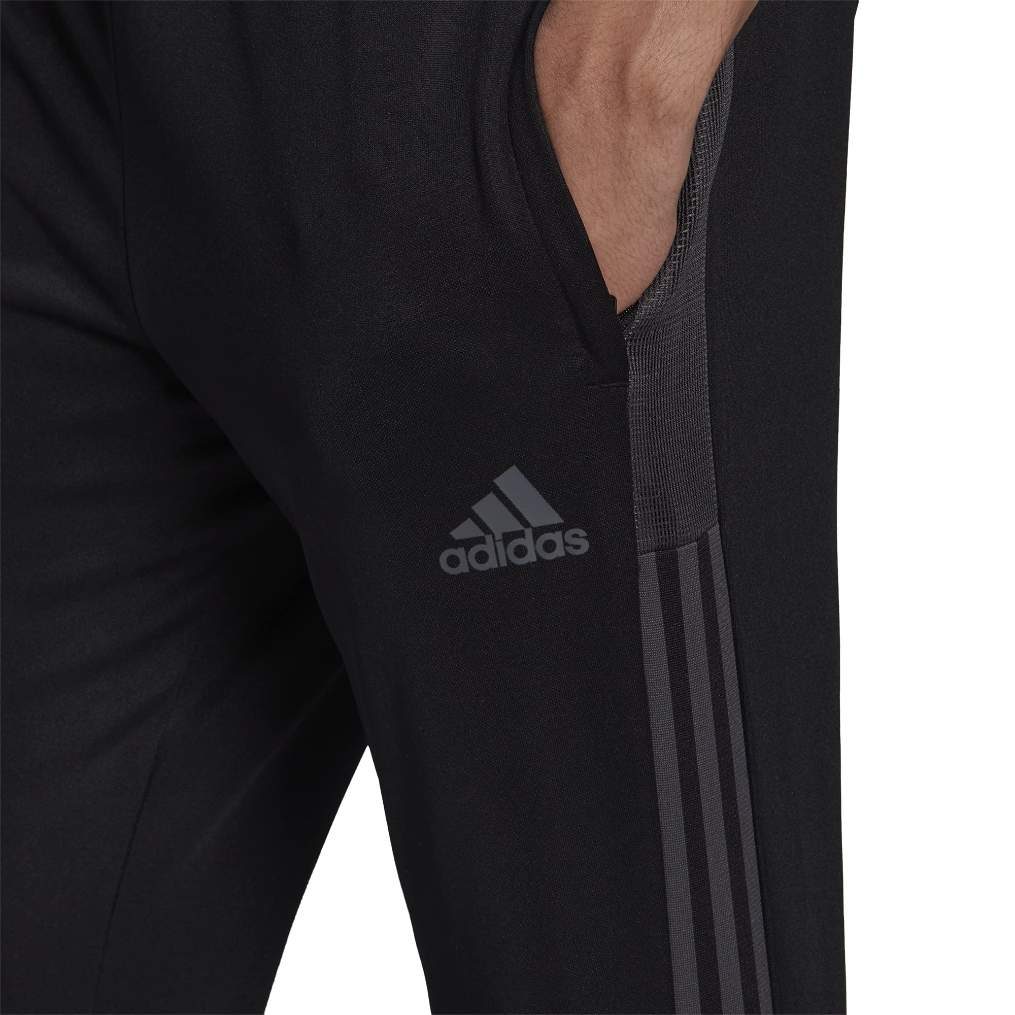 adidas Men's Tiro 21 Track Pants, Black/Dark Grey Heather, 3X-Large Big