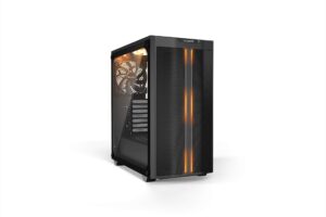 be quiet! pure base 500dx atx mid tower pc case | argb | 3 pre-installed pure wings 2 fans | tempered glass window | black | bgw37
