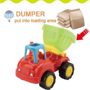 ZMZS Push and Go Cars for Kids, Friction Powered Toy Sand Play Tractor Truck Toy Baby Early Education Sets of 4,Gift for Children Boys Girls for 3+ Year Olds