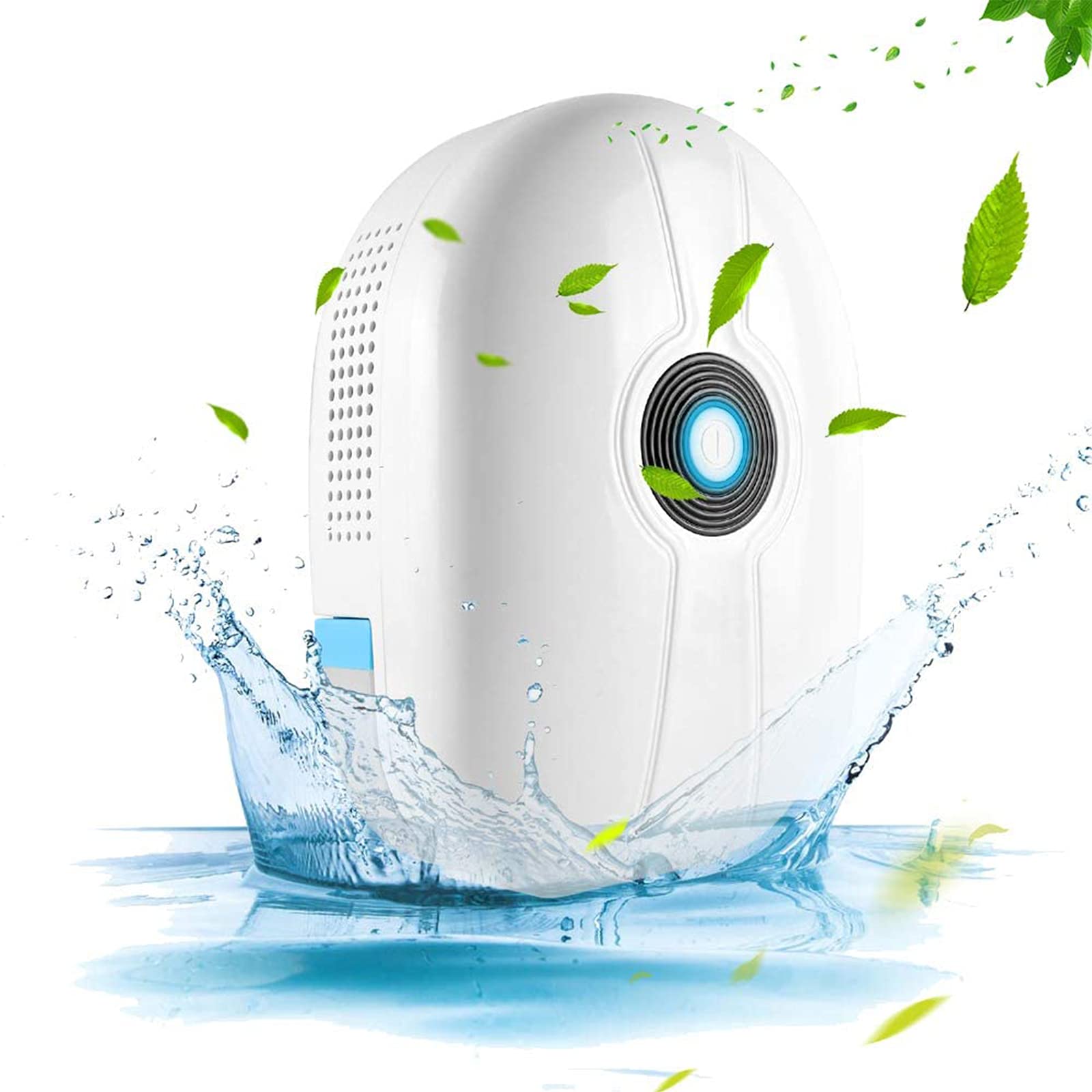 New Electric Quiet Mini Dehumidifier 500ML(16.9 oz) Portable for Home Kitchen Bedroom Bathroom Basement Caravan Closet Office RV Garage with Auto Shut Off(Blue)