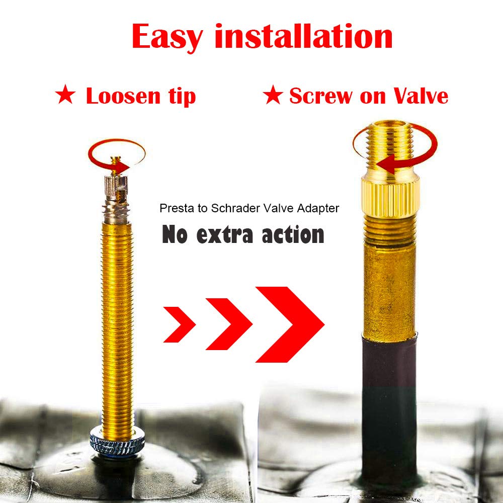 21PCS Brass Presta Schrader Valve Adapter Tools, Ball Pump Needle, Bike Tire Valve Pump Adapters, Pump Tools, Presta Valve Adapter Bike Pump Accessories Fit for Bike Gym Balloon Toy Pump