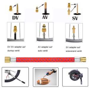 21PCS Brass Presta Schrader Valve Adapter Tools, Ball Pump Needle, Bike Tire Valve Pump Adapters, Pump Tools, Presta Valve Adapter Bike Pump Accessories Fit for Bike Gym Balloon Toy Pump