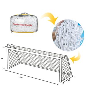 Aoneky 4 mm Heavy Duty Soccer Goal Net - 10 lbs per Netting - 24 x 8 Ft - Replacement Full Size Football Post Net - NOT Include Posts