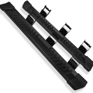 COMNOVA Pair Running Board Nerf Bar Compatible with 17-24 Ford F250 Superduty Crew Cab（4 Full Size Doors） Rocker Slider Side Steps,Width 6 Inches V Style.with OE Style Brackets.