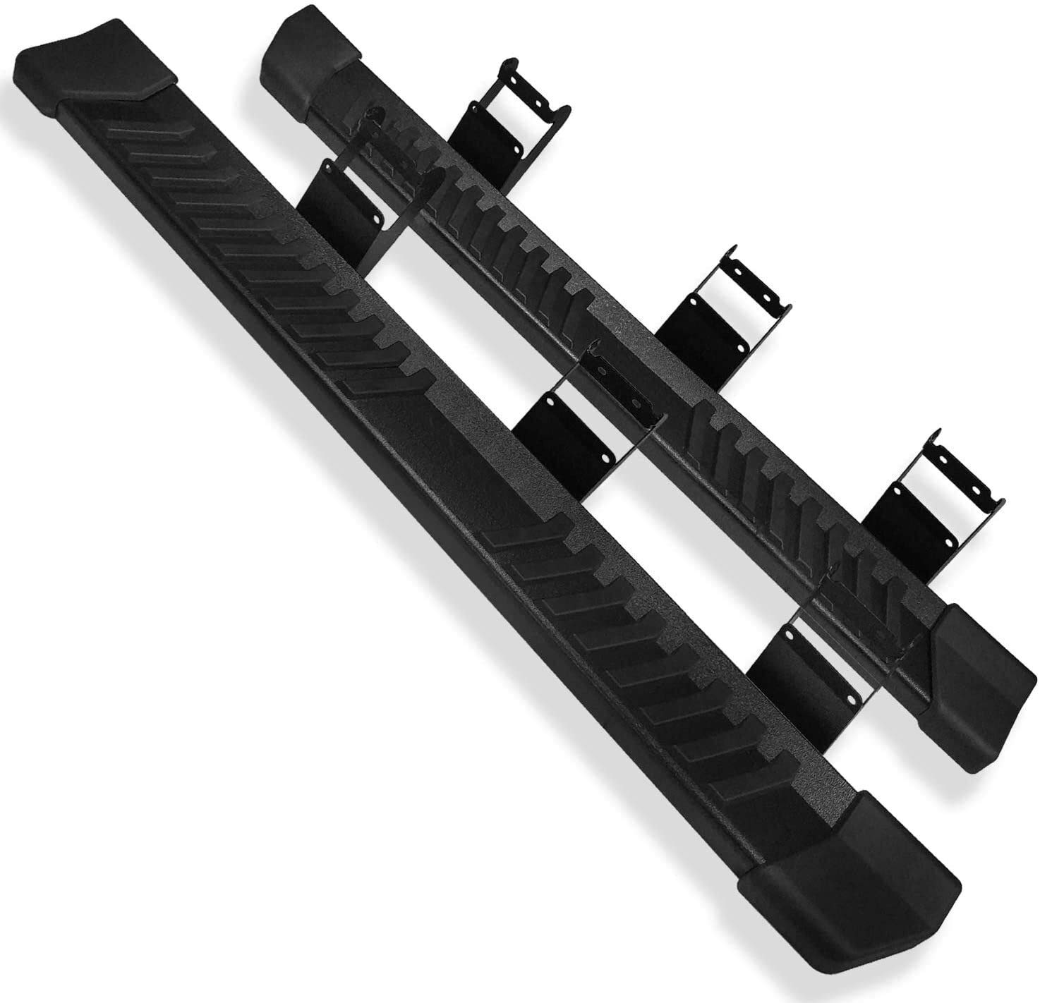 COMNOVA Pair Running Board Nerf Bar Compatible with 17-24 Ford F250 Superduty Crew Cab（4 Full Size Doors） Rocker Slider Side Steps,Width 6 Inches V Style.with OE Style Brackets.