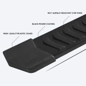 COMNOVA Pair Running Board Nerf Bar Compatible with 17-24 Ford F250 Superduty Crew Cab（4 Full Size Doors） Rocker Slider Side Steps,Width 6 Inches V Style.with OE Style Brackets.