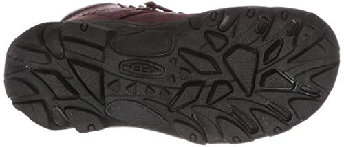 KEEN Women's Pyrenees Mid Height Waterproof Hiking Boots, Tibetan Red/Black, 9.5