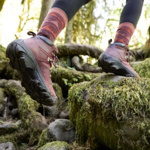 KEEN Women's Pyrenees Mid Height Waterproof Hiking Boots, Tibetan Red/Black, 9.5