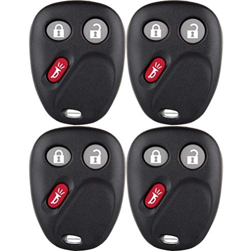 SCITOO Replacement for Shell 3 Buttons Pad Outer shell Keyless Entry Remote Car Key Fob Case 2003-2006 Chevrolet Buick Saturn Cadillac Hummer Pontiac 4PCS FCC 21997127B 15132198B